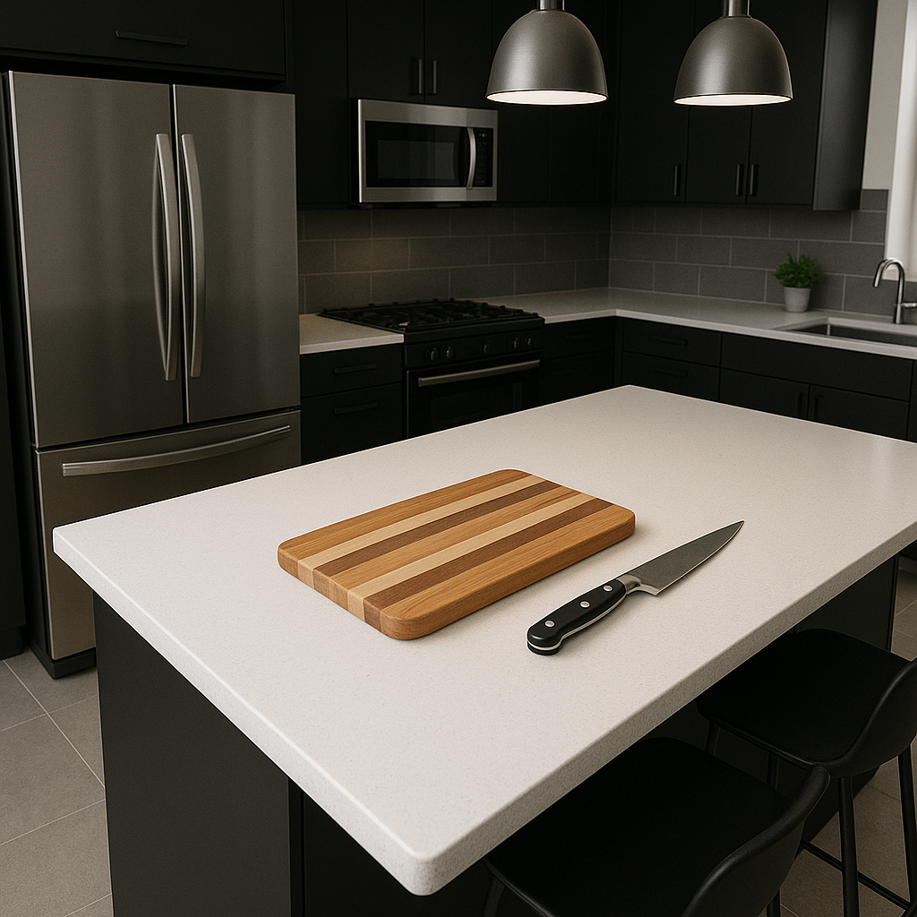 10" x 14" Maple Cutting Board with Double Stripes of Cherry and Walnut